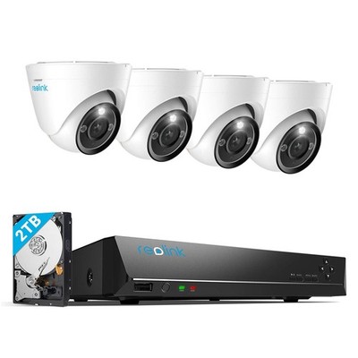 Reolink 12MP PoE Überwachungssystem Set 8-Kanal 2TB NVR mit farbiger Nachtsicht