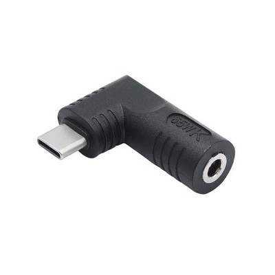 90 Degree DC 4017 to USB C Connector Adapter PD 65W DC 4.0mm x 1.7mm