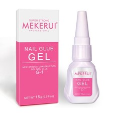 MEKERUI Super Strong Nail Glue Gel 15g &ndash; Air-Dries in 7 Seconds, No UV Lamp