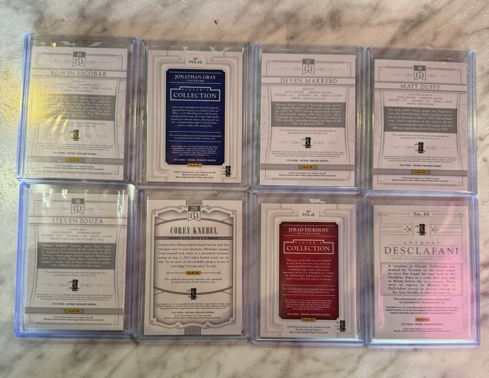 2015 BASEBALL PANINI NATIONAL TREASURES SILHOUETTE AUTO CARDS ( 8 CARDS ) 🤯🤯 view 2