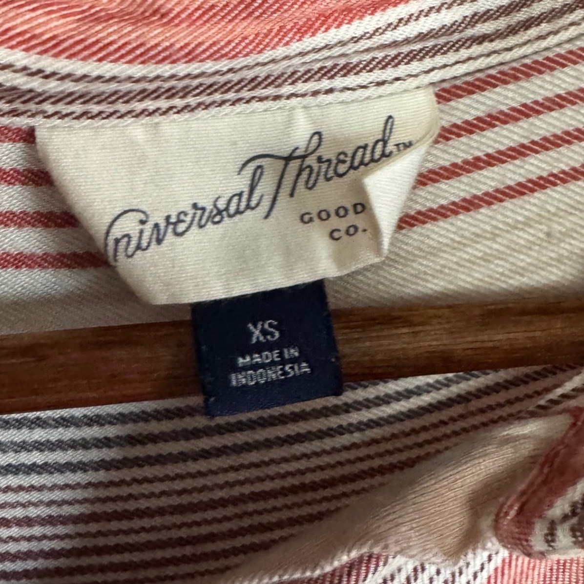 Universal Thread Striped Button Down Women XS Pin… - image 5