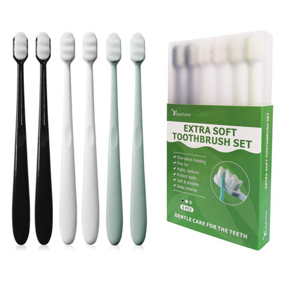 Extra Toothbrush for Sensitive Gums, Micro Fur Manual Toothbrush with 20000 