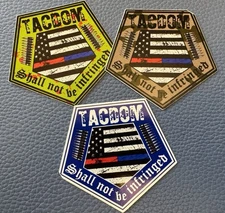 Lot 3 TACDOM Rare Glossy STICKER FIREARM Tactical USA Firearm Parts Gear