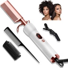 Electric Hot Comb for Wigs Human Hair 12 Temp Settings 450F Straightening Tool