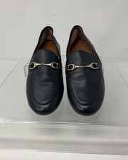 Coach Haley Black Leather Slip-On Bit Loafers 5B