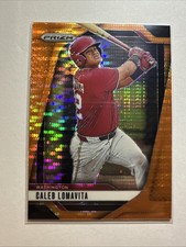 2025 Panini Prizm Caleb Lomavita #229 Orange Pulsar /399 Washington