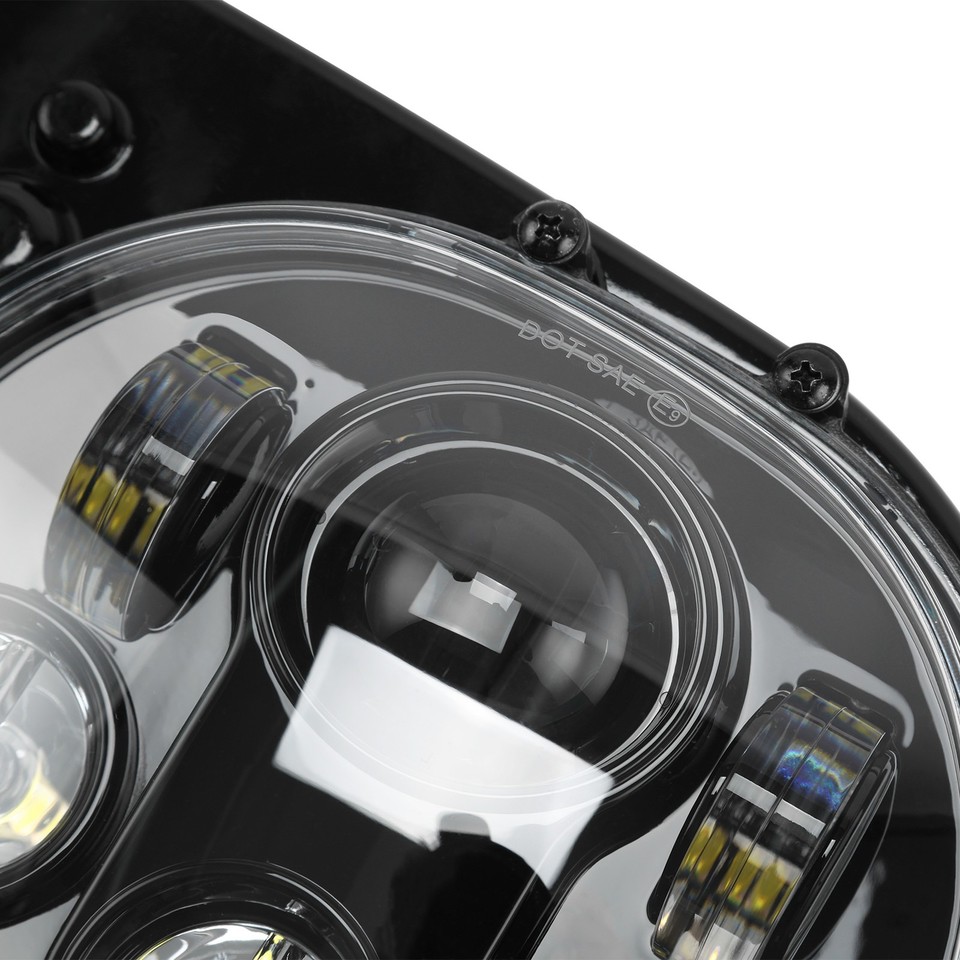 4.5" Twin Dual LED Headlight For Motorcycle Fat Bob FXDF '08-later