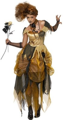 Grusel Hexe Fantasie Halloween Damen Fancy Dress M Neu Top Nightmare