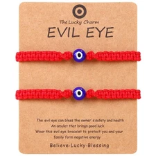 Red String Evil Eye Bracelets for Women Men Handmade Braided Kabbalah Good Luck