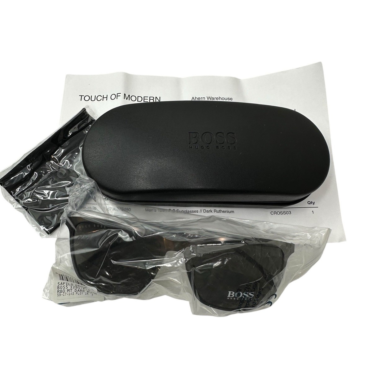 boss 一口目 Boss by BOSS Men's Sunglasses Classic Square 1291/F/S R80 Dark