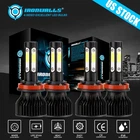 4-sides H11 H11 LED Headlight Bulbs Kit High Low Beam Super Bright 6500K White