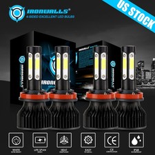 4-sides H11 H11 Led Headlight Bulbs Kit High Low Beam Super Bright 6500k White