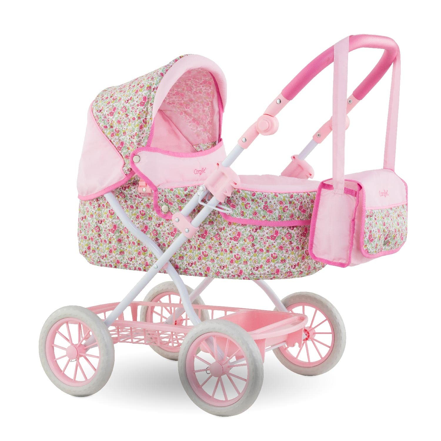Baby Doll Stroller for Girls, Foldable Kids Toy Baby Stroller for Dolls with ...