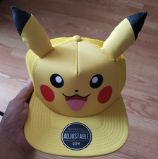 Pokemon Pikachu Snapback Hat with 3D Ears Bioworld Adjustable Official Cap