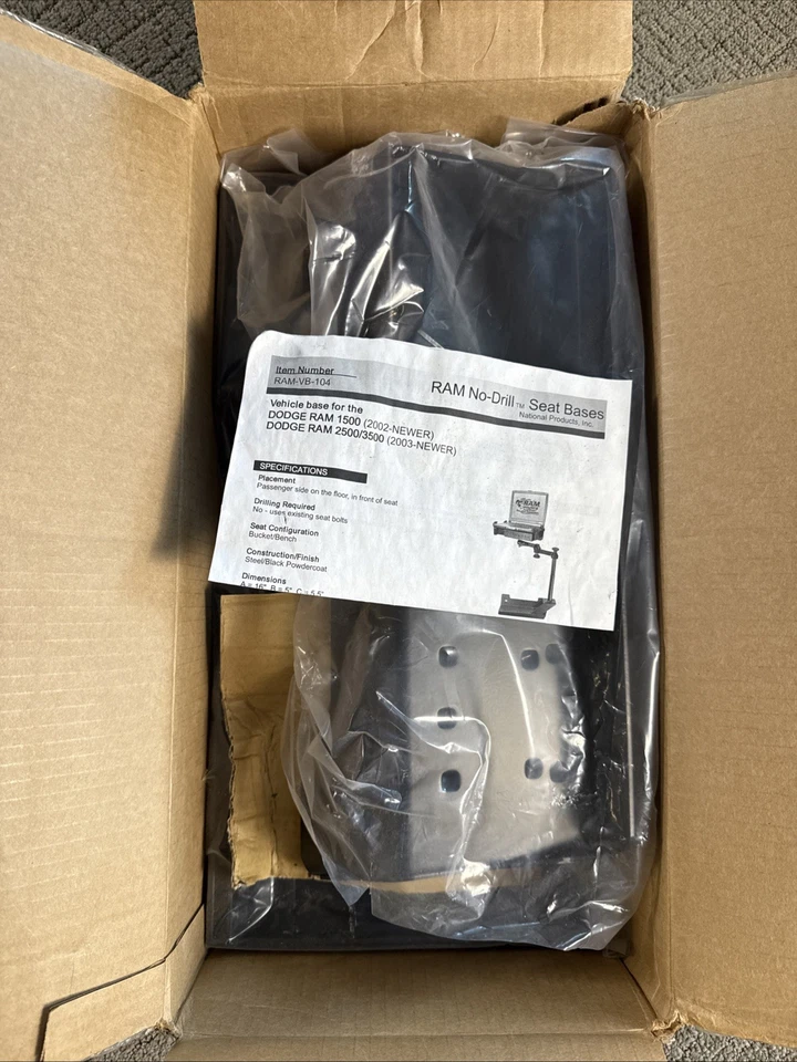 Ram Mounts Vehicle Mount System w Tough Tray No Drill RAM-VB-SW1 NIB Complete - Image 2 of 4