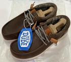 Brand New Hey Dude Paul Leather Men's Size 7M Brown Gray**RARE**Loafers Slip-On — photo 1