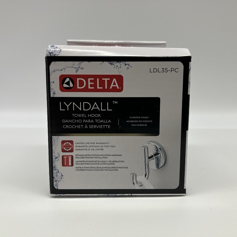 Delta Lyndall Towel Hook Chrome New/Box LDL35-PC - BB11
