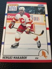 Sergei Makarov Flames 1990-91 Score All Rookie Team #329