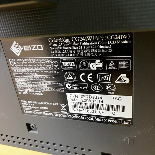Eizo ColorEdge CG241W 24.1 in High-precision Color Management Monitor Black - Picture 7 of 7