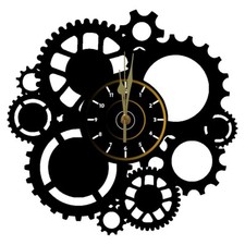 Orologio in vinile da parete MECCANICA INGRANAGGIO INGRANAGGI RUOTE DENTATE