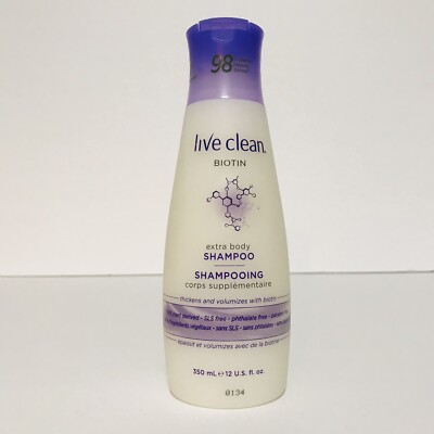 Live Clean Biotin Extra Body Shampoo 12 oz 350 ml 12 US Oz