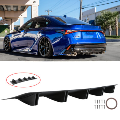 Rear Diffuser 10 Fins Bumper Lip Splitter Spoiler For Lexus IS250 IS350 IS200t