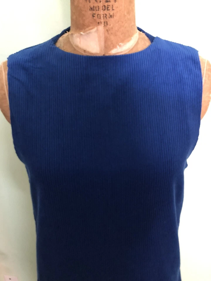 Винтажный. LAURA ASHLEY ВЕЛЬВЕТОВОЕ ПЛАТЬЕ КОРОЛЕВСКИЙ СИНИЙ САРАФАН ПАДЕНИЕ ТАЛИИ ПЛИССИРОВАННЫЕ РАЗМЕР 8 - Изображение 2 из 4