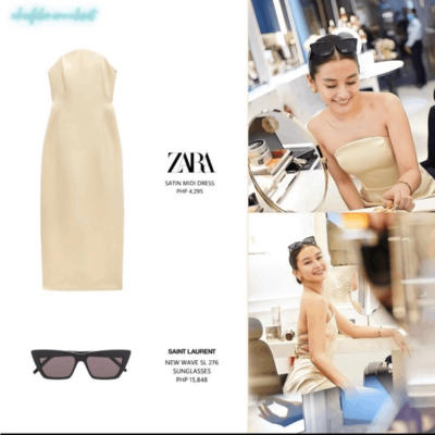 cream satin dress zara Zara satin camisole dress beige, Women's Fashion, Dresses & Sets, Dresses on Carousell