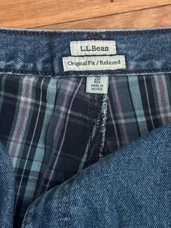 LL Bean Women's Original Fit Relaxed Flannel Lined Jeans Size 20 Reg eBay