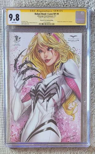 ROBYN HOOD #9 CGC 9.8 SS   signed Jamie Tyndall   I ❤️  NY