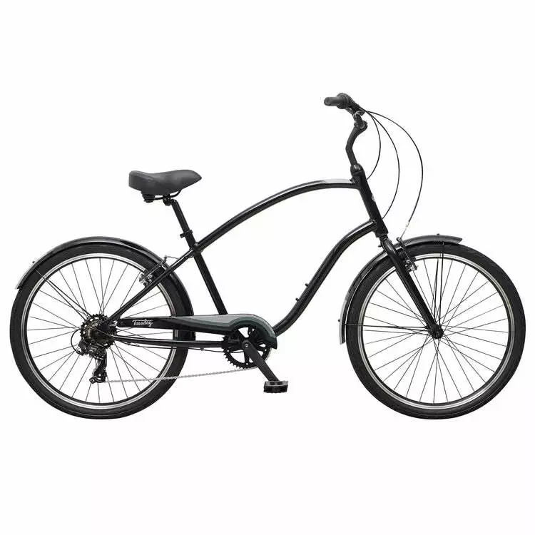 Tuesday March 7 Town Cruiser Bike Matte Black 7 speed gears