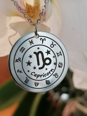 Sternzeichen Sterne Halskette mit Anhänger Kette Edelstahl Horoskop Geschenk
