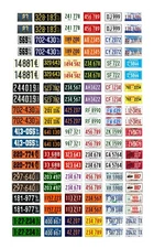 1/43 scale model car assorted USA Illinois license plates state tags 1:43
