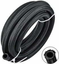 20ft 6an 38 Fuel Line Hose Braided Nylon Stainless Steel Oil Gas Cpe An6 Black