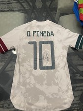 2021 Mexico Jersey Orbelin Pineda #10 Utileria Signed Size S