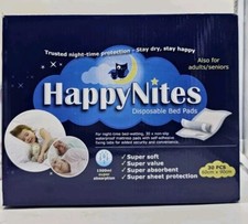 HappyNites Disposable Bed Pads Kids And Seniors Adults 30pk 35x24 Inches