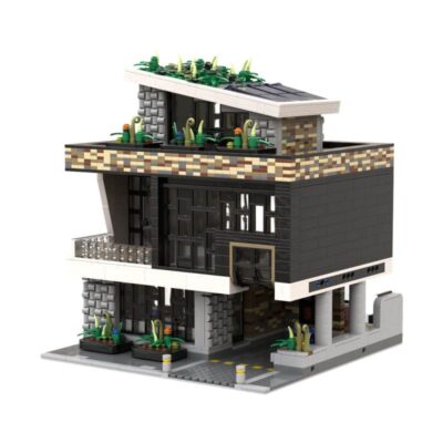 Modern Eco-Villa Model 3955 Bricks MOC-168504 Building Blocks Toys Kit