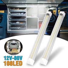 2x 108LED Interior Lights Strip Bar Car Van Bus Caravan 24 VOLT ON/OFF Switch