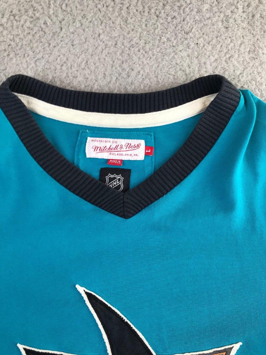 MITCHELL & NESS SAN JOSE SHARKS ICE HOCKEY JERSEY Men LARGE MITCHELL & NESS SAN JOSE SHARKS ICE HOCKEY JERSEY Men LARGE