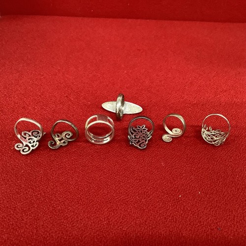 Bundle of 7 - 925 Sterling Silver Rings (J) #307 - Picture 3 of 3