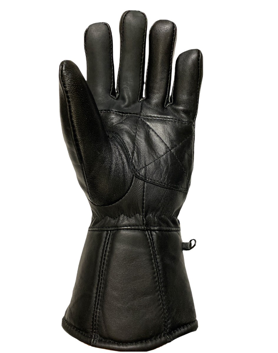 Motorcycle leather Premium gloves Winter Biker Sheep Gauntlet
