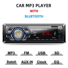 Single 1 Din Car Stereo MP3 Player Bluetooth In-Dash FM Radio Head Unit AUX/USB