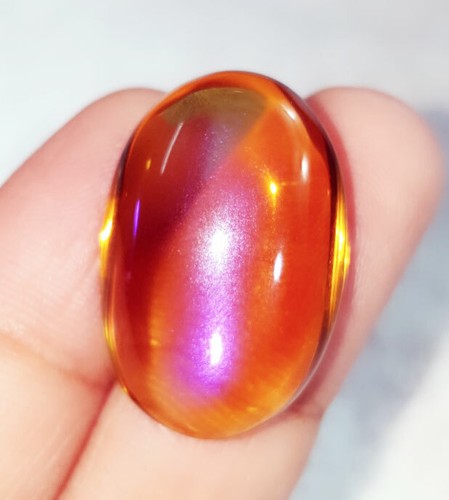Loose Gemstone 23.80 Ct Australian Black & Golden Synthetic Opal Certified Gem - Picture 3 of 8