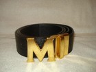 100% AUTHENTIC NEW MEN MCM BLACK LOGO EMBOSSED ACCENT MCM BELT ONE SIZE — photo 2