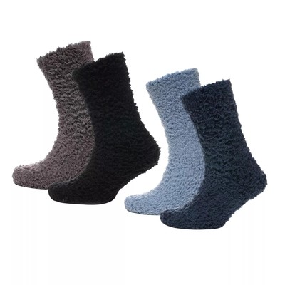 4er Pack Herren Teddy Socken Fleece kuschelig weich bequem Kuschelsocken sortiert