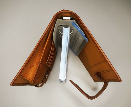Piquadro Leather Agenda Planner Organizer Cover Light Sand color Medium  Italy | eBay