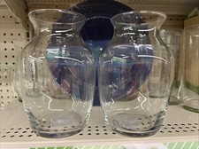 2- Bottle Clear Glass Flower Vase For Valentines Day