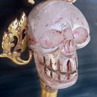 Buy Antique Ethnic Old Scepter Ritual Tibetan Buddhist Tantric Skull Head Crystal By