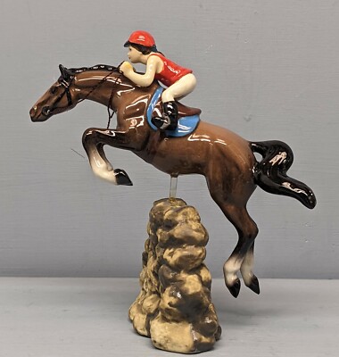 Retired HTF Hagen Renaker Horse Jumping Wall