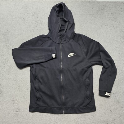 NIKE Sportswear Advance 15 Hoodie Full Zip Training Jacket Black L